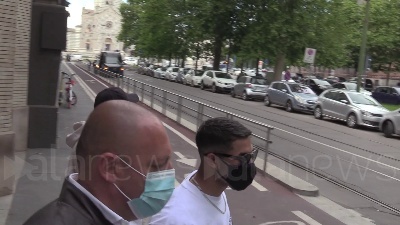 Scene from L'Inter festeggia lo scudetto in un locale a Milano