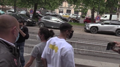 Scene from L'Inter festeggia lo scudetto in un locale a Milano