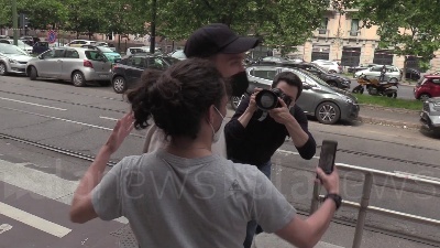 Scene from L'Inter festeggia lo scudetto in un locale a Milano