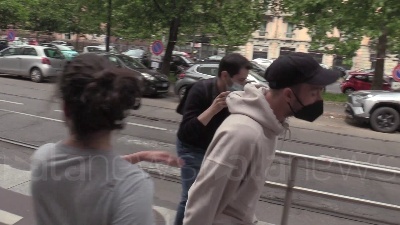 Scene from L'Inter festeggia lo scudetto in un locale a Milano