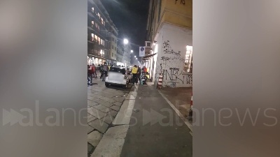 Scene from Milano, lite tra rider durante corteo di protesta: 1 ferito
