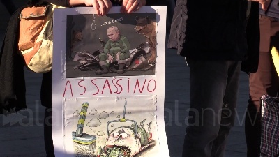 Scene from Ucraina, la piazza di Torino contro Milano e Roma per chiedere invio armi