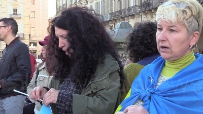Scene from Ucraina, la piazza di Torino contro Milano e Roma per chiedere invio armi