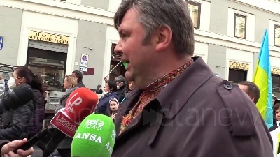 Scene from Ucraina, corteo sfila per le strade di Roma
