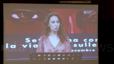 Scene from Violenza donne: "panchina rossa"  in sede giunta Regione Lazio
