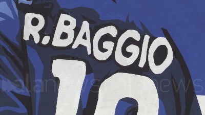 Scene from Roberto Baggio, a Milano spunta un murales dedicato al 'Divin Codino'
