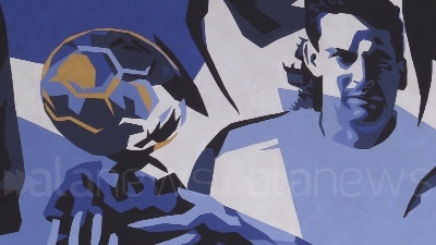 Scene from Roberto Baggio, a Milano spunta un murales dedicato al 'Divin Codino'