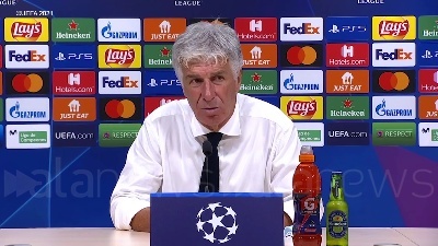 Scene from Champions League, Gasperini: "Pareggio giusto, ottima partita contro un avversario forte"