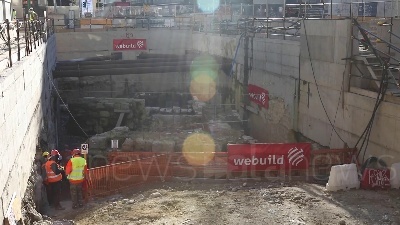 Scene from Milano, cantiere M4: al via i lavori di spostamento delle mura storiche in via De Amicis
