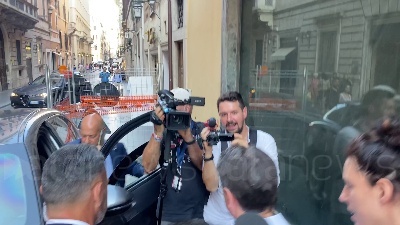 Scene from M5s, Conte arriva nella sede del Movimento per partecipare al Consiglio nazionale
