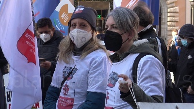 Scene from Mondo dell'ospitalità in protesta a Roma: "Non abbiamo certezze"