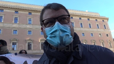 Scene from Mondo dell'ospitalità in protesta a Roma: "Non abbiamo certezze"