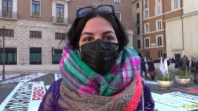 Scene from Mondo dell'ospitalità in protesta a Roma: "Non abbiamo certezze"