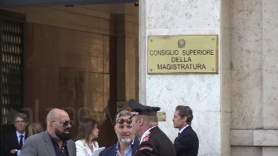 Scene from Mattarella arriva al Csm