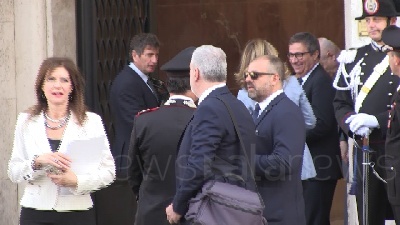 Scene from Mattarella arriva al Csm
