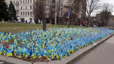 Scene from Ucraina, per le strade e le piazze di Kiev a un anno dallo scoppio della guerra - FOOTAGE