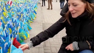 Scene from Ucraina, per le strade e le piazze di Kiev a un anno dallo scoppio della guerra - FOOTAGE