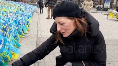 Scene from Ucraina, per le strade e le piazze di Kiev a un anno dallo scoppio della guerra - FOOTAGE