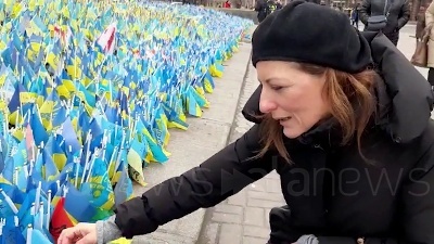 Scene from Ucraina, per le strade e le piazze di Kiev a un anno dallo scoppio della guerra - FOOTAGE