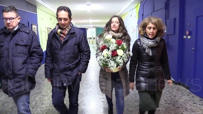 Scene from Giornata della Memoria: Pd metropolitano posa fiori in Rotonda San Vittore
