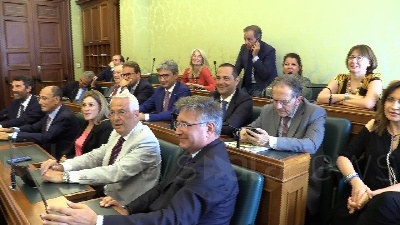 Scene from Forza Italia si riunisce in Senato