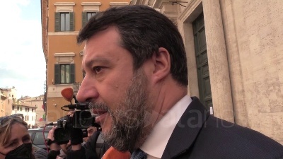 Scene from Ucraina, Salvini: "Draghi ci ha convinto? La Lega ha votato compatta"