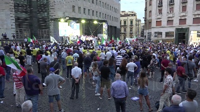 Scene from Salvini a Napoli, corteo lo contesta