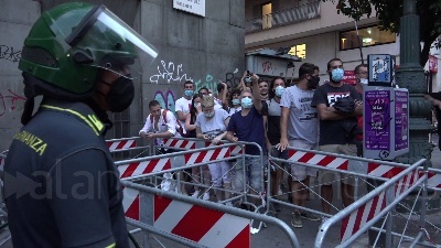 Scene from Salvini a Napoli, corteo lo contesta