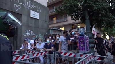 Scene from Salvini a Napoli, corteo lo contesta