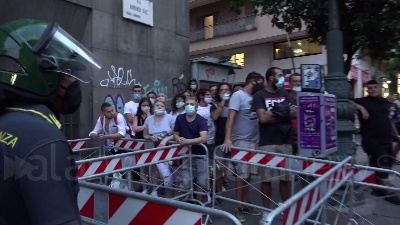Scene from Salvini a Napoli, corteo lo contesta