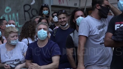 Scene from Salvini a Napoli, corteo lo contesta