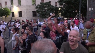 Scene from Salvini a Napoli, corteo lo contesta