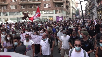 Scene from Salvini a Napoli, corteo lo contesta