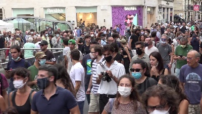 Scene from Salvini a Napoli, corteo lo contesta
