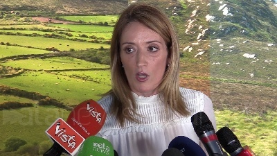 Scene from UE, Metsola inaugura a Roma lo spazio "Esperienza Europa" dedicato a David Sassoli