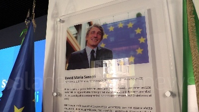 Scene from UE, Metsola inaugura a Roma lo spazio "Esperienza Europa" dedicato a David Sassoli