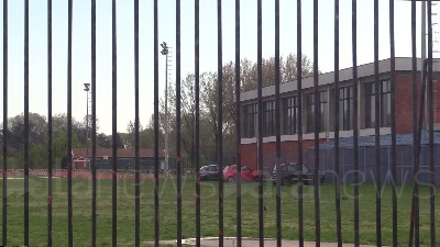 Scene from Coronavirus, centro sportivo Saini di Milano ricovero per senzatetto