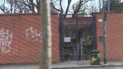 Scene from Coronavirus, centro sportivo Saini di Milano ricovero per senzatetto