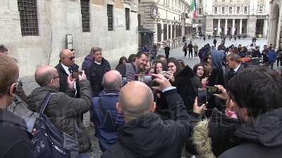 Scene from Salvini: "Via della seta? Condivido idea di andare calmi ma mi preoccupa più il derby"