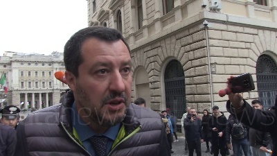 Scene from Salvini: "Via della seta? Condivido idea di andare calmi ma mi preoccupa più il derby"