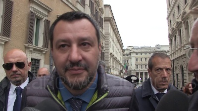 Scene from Salvini: "Via della seta? Condivido idea di andare calmi ma mi preoccupa più il derby"