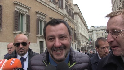 Scene from Salvini: "Via della seta? Condivido idea di andare calmi ma mi preoccupa più il derby"