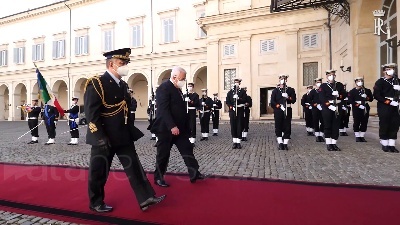 Scene from Mattarella riceve il presidente della Palestina Mahmoud Abbas