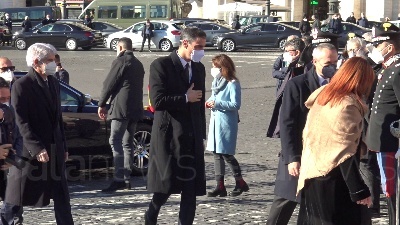 Scene from Sassoli, funerali di Stato a Roma: c'è anche Ursula von der Leyen e Mario Draghi