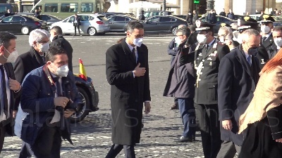 Scene from Sassoli, funerali di Stato a Roma: c'è anche Ursula von der Leyen e Mario Draghi