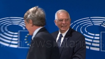 Scene from Sassoli incontra futuro Alto rappresentante Ue, Borrell