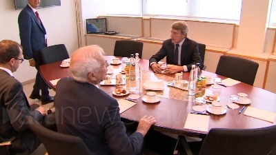 Scene from Sassoli incontra futuro Alto rappresentante Ue, Borrell