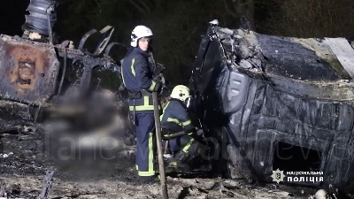 Scene from Ucraina, grave incidente stradale: almeno 27 morti