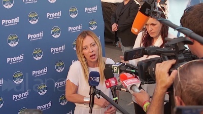 Scene from Elezioni, Meloni: "Mi interessa battere gli avversari, non gli alleati"