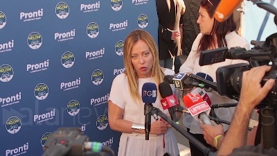 Scene from Elezioni, Meloni: "Mi interessa battere gli avversari, non gli alleati"